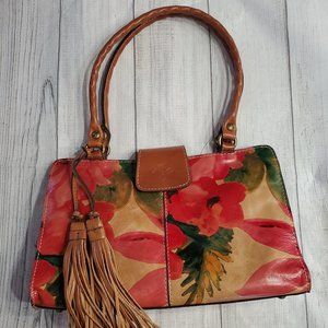 Patricia Nash Rienzo Satchel Leather Handbag